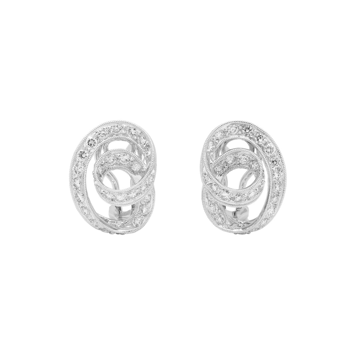 18K White Gold 0.65 Carat Diamond Earrings Fine Jewellery Modaselle