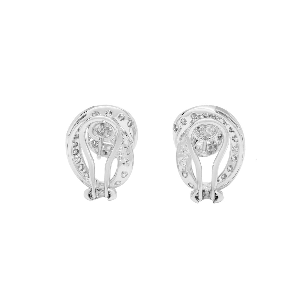 18K White Gold 0.65 Carat Diamond Earrings Fine Jewellery Modaselle