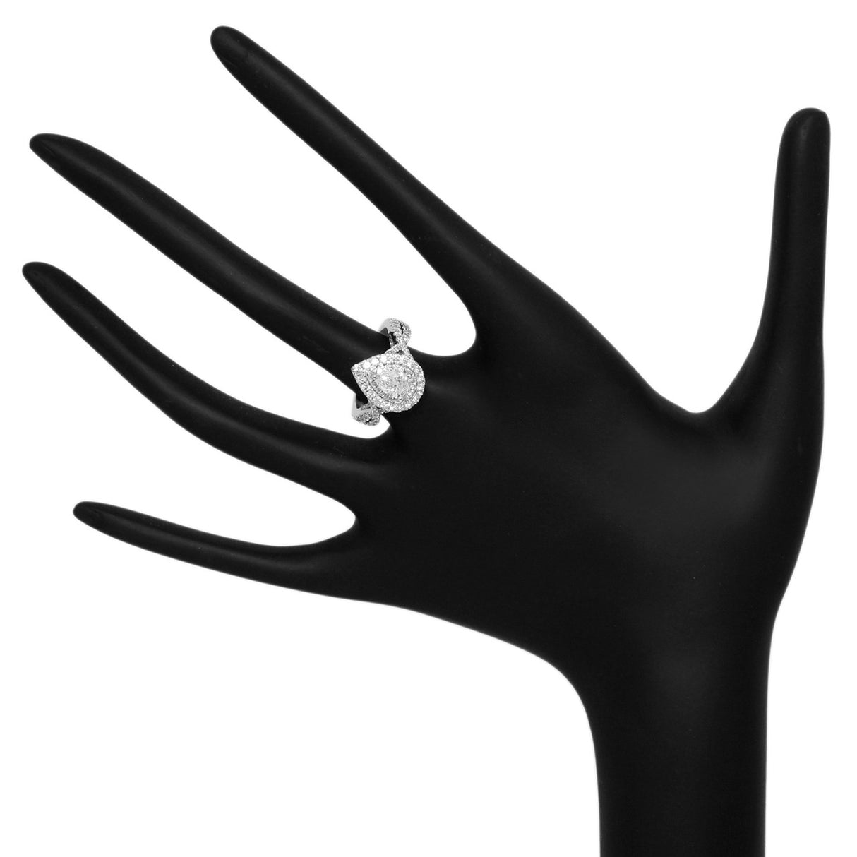 14K White Gold Vera Wang 0.85 Carat Pear Diamond Ring Fine Jewellery Modaselle