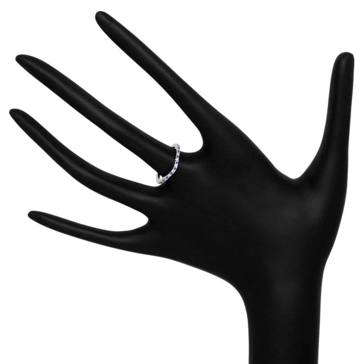 14K White Gold Vera Wang Diamond & Sapphire Wedding Band Fine Jewellery Modaselle