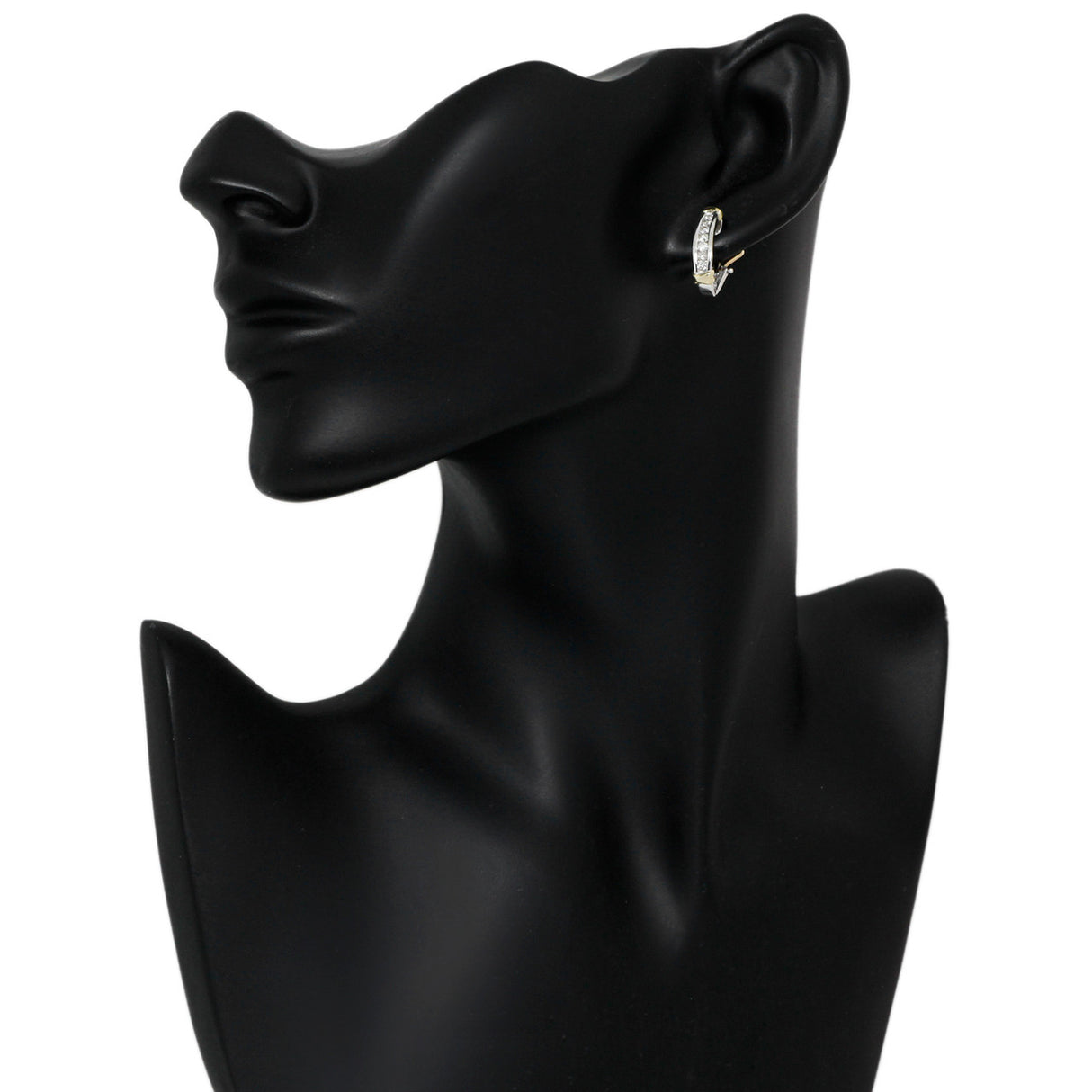 10K White & Yellow Gold 0.42 Carat Diamond Earrings Fine Jewellery Modaselle