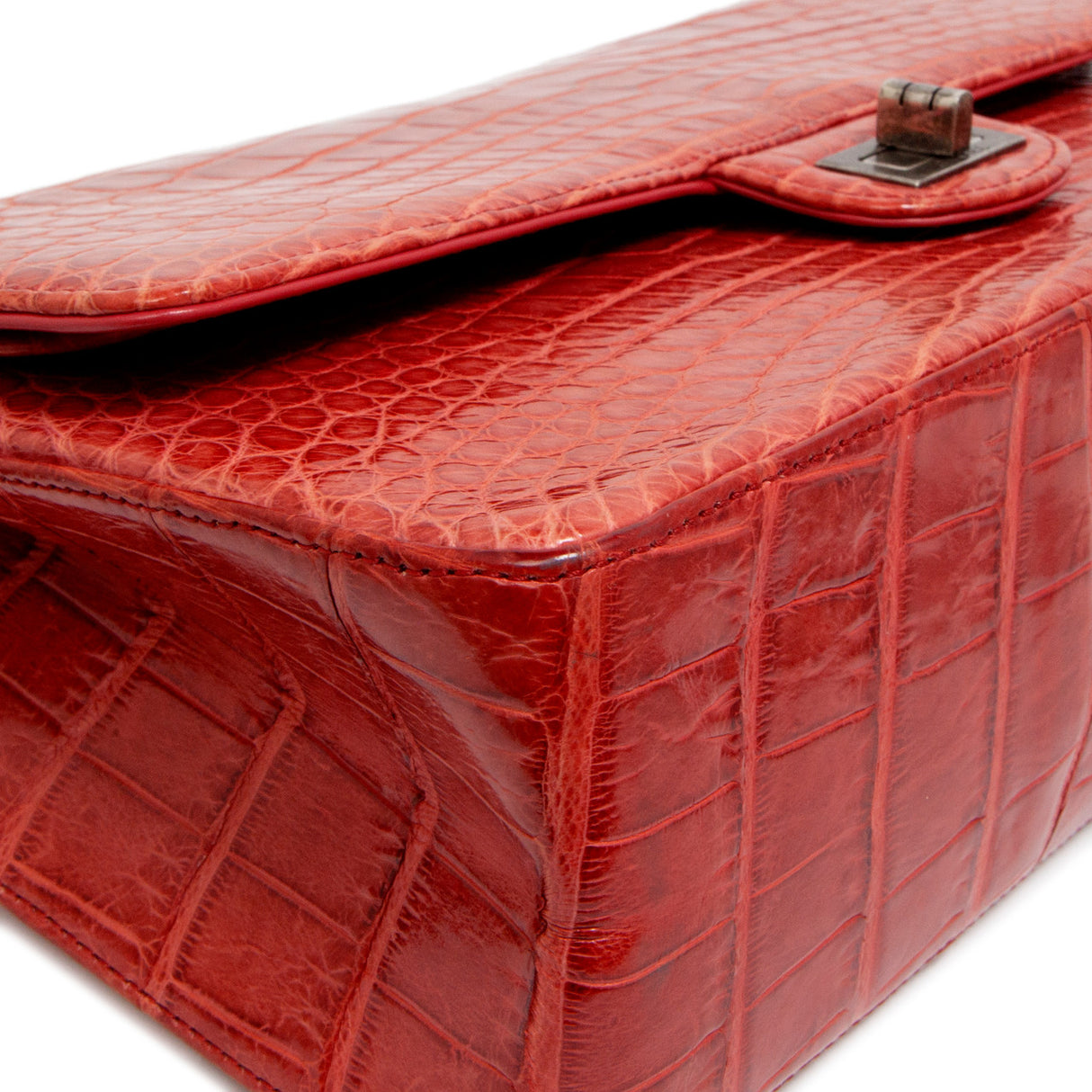 Chanel Red Alligator Reissue 2.55 Double Flap 226 Handbags Chanel