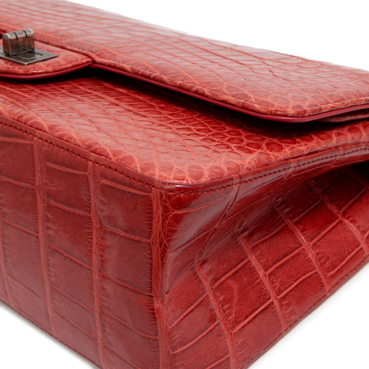 Chanel Red Alligator Reissue 2.55 Double Flap 226 Handbags Chanel