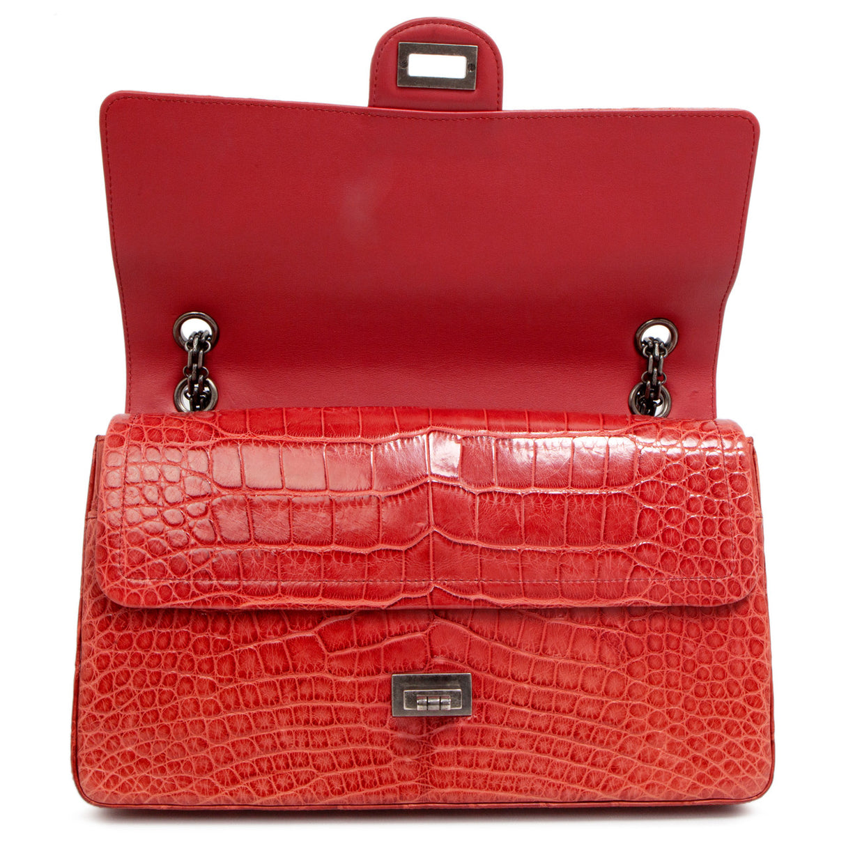 Chanel Red Alligator Reissue 2.55 Double Flap 226 Handbags Chanel