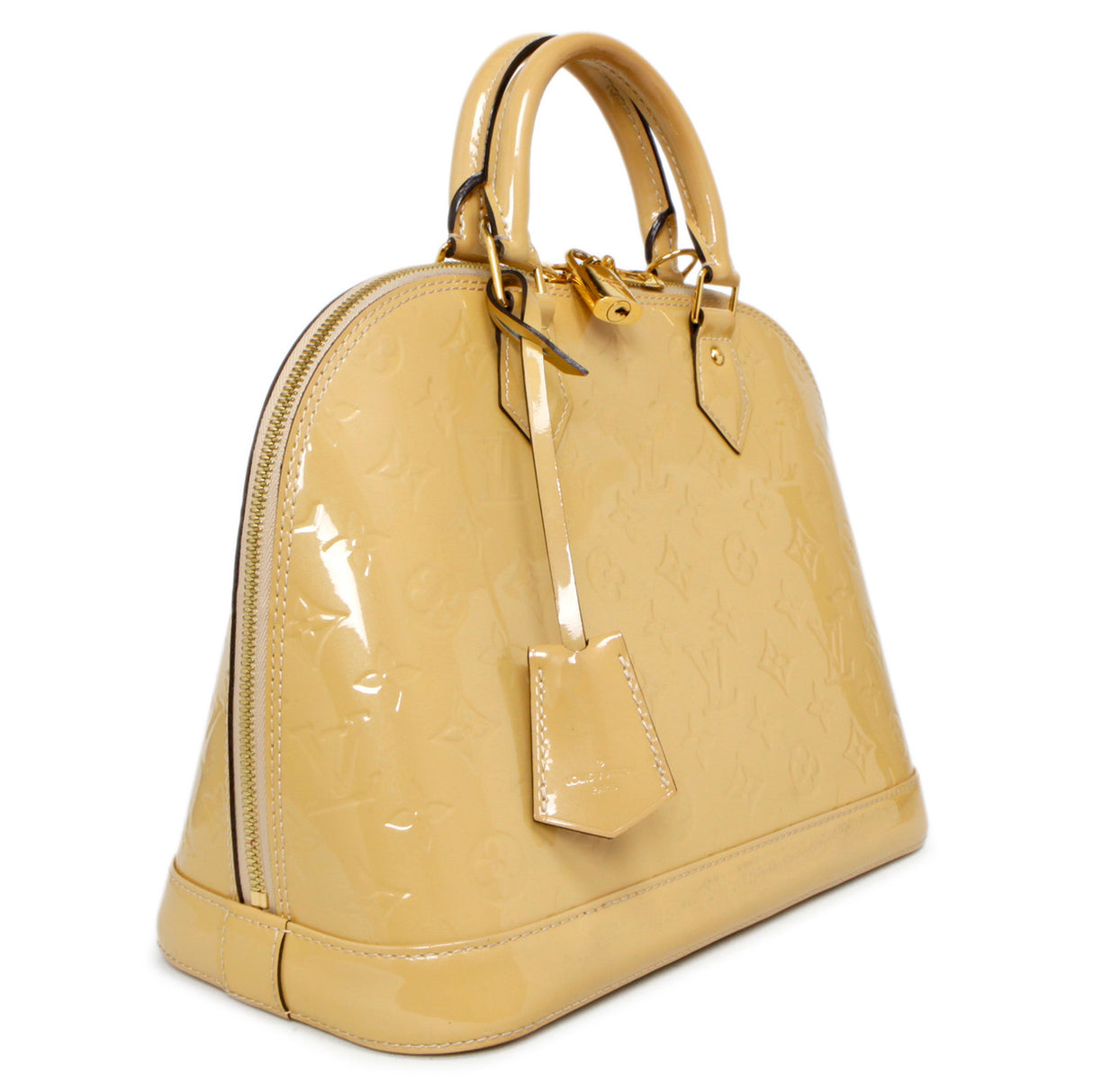 Louis Vuitton Citrine Vernis Alma PM Handbags Louis Vuitton