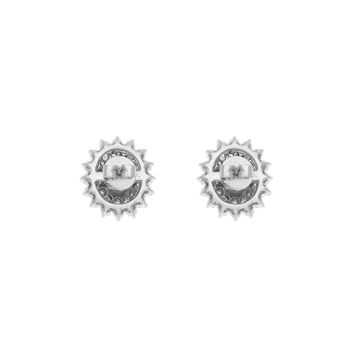 18K White Gold 2.06 Carat Ruby Diamond Earrings Fine Jewellery Modaselle