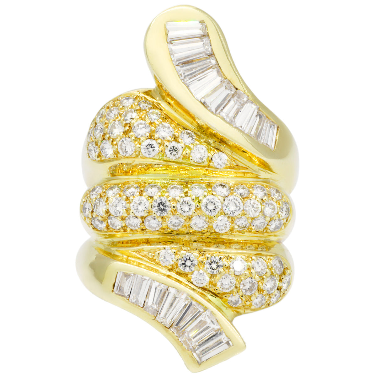 18K Yellow Gold 2.32 Carat Diamond Ring Fine Jewellery Modaselle