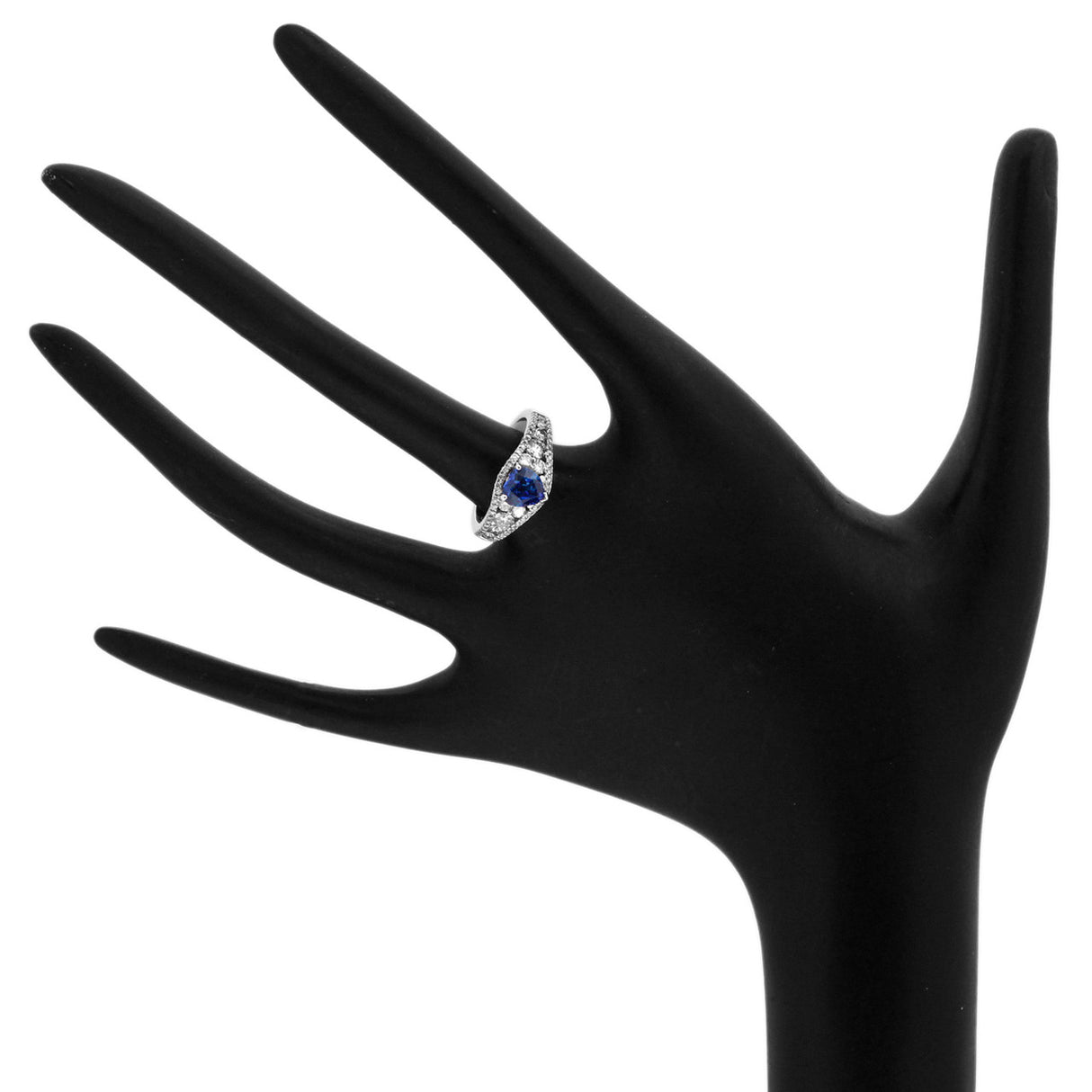 18K White Gold 1.20 Carat Sapphire Diamond Ring Fine Jewellery Modaselle