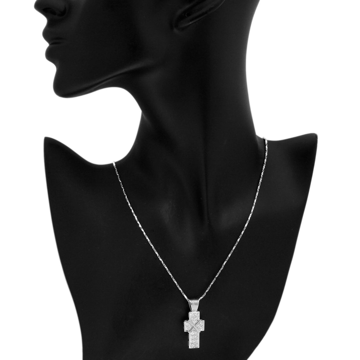Platinum 1.34 Carat Diamond Cross Pendant Fine Jewellery Modaselle