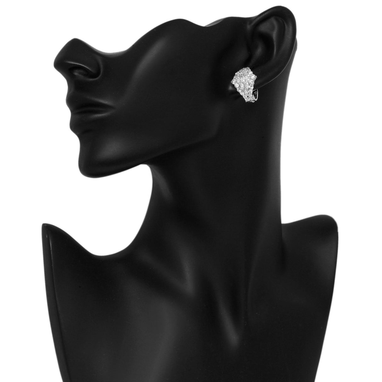 18K White Gold 3.80 Carat Diamond Earrings Fine Jewellery Modaselle