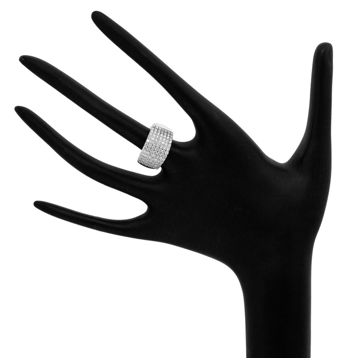 18K White Gold 1.46 Carat Pave Diamond Ring Fine Jewellery Modaselle