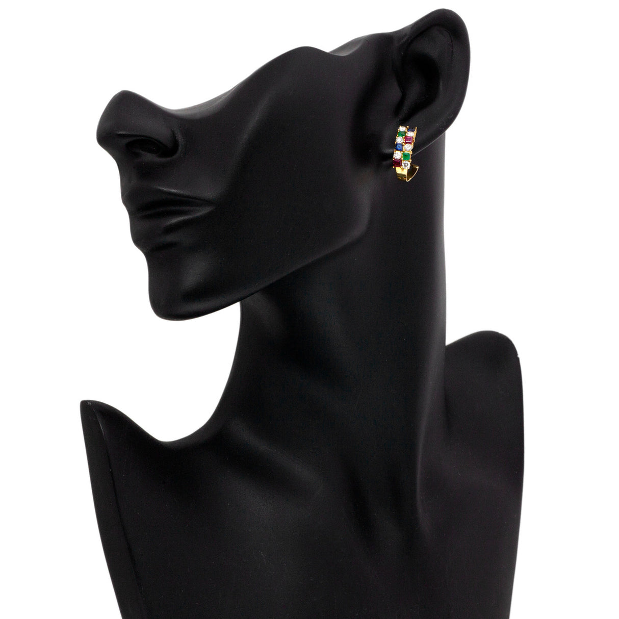 18K Gold Sapphire Ruby Emerald Diamond Earrings Fine Jewellery Modaselle