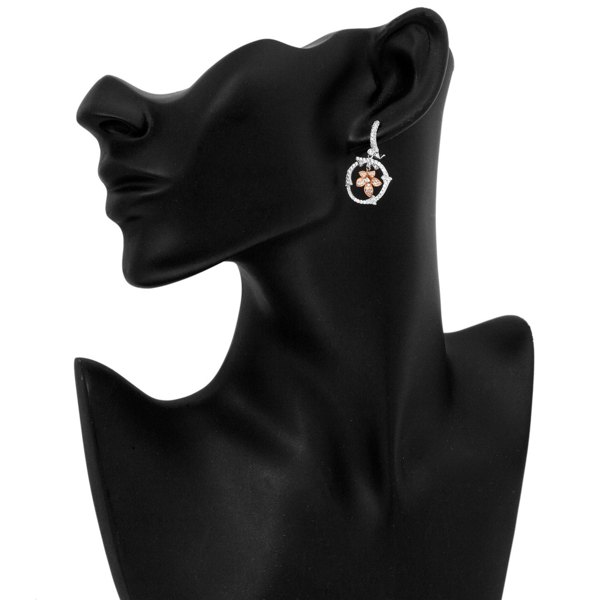 18K White & Rose Gold 1.34 Carat Diamond Drop Earrings Fine Jewellery Modaselle