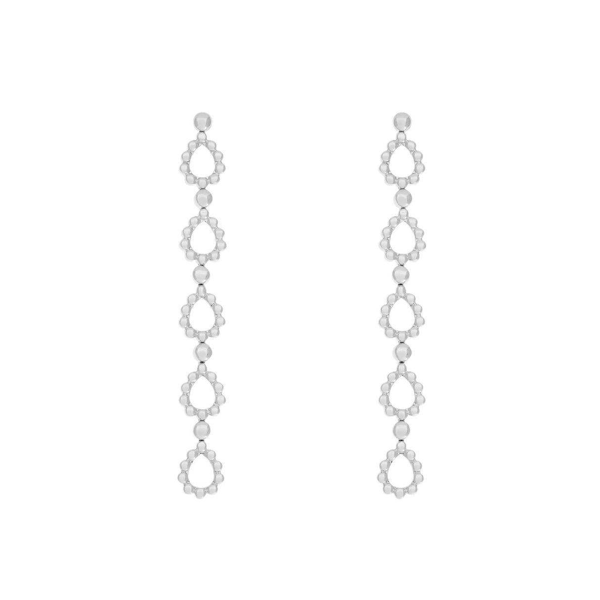 18K White Gold Drop Earrings Fine Jewellery Modaselle