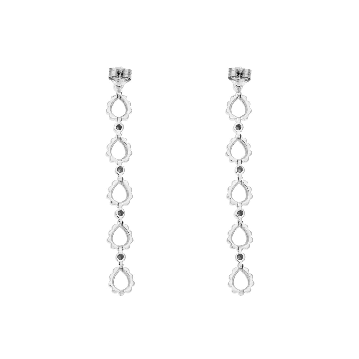 18K White Gold Drop Earrings Fine Jewellery Modaselle