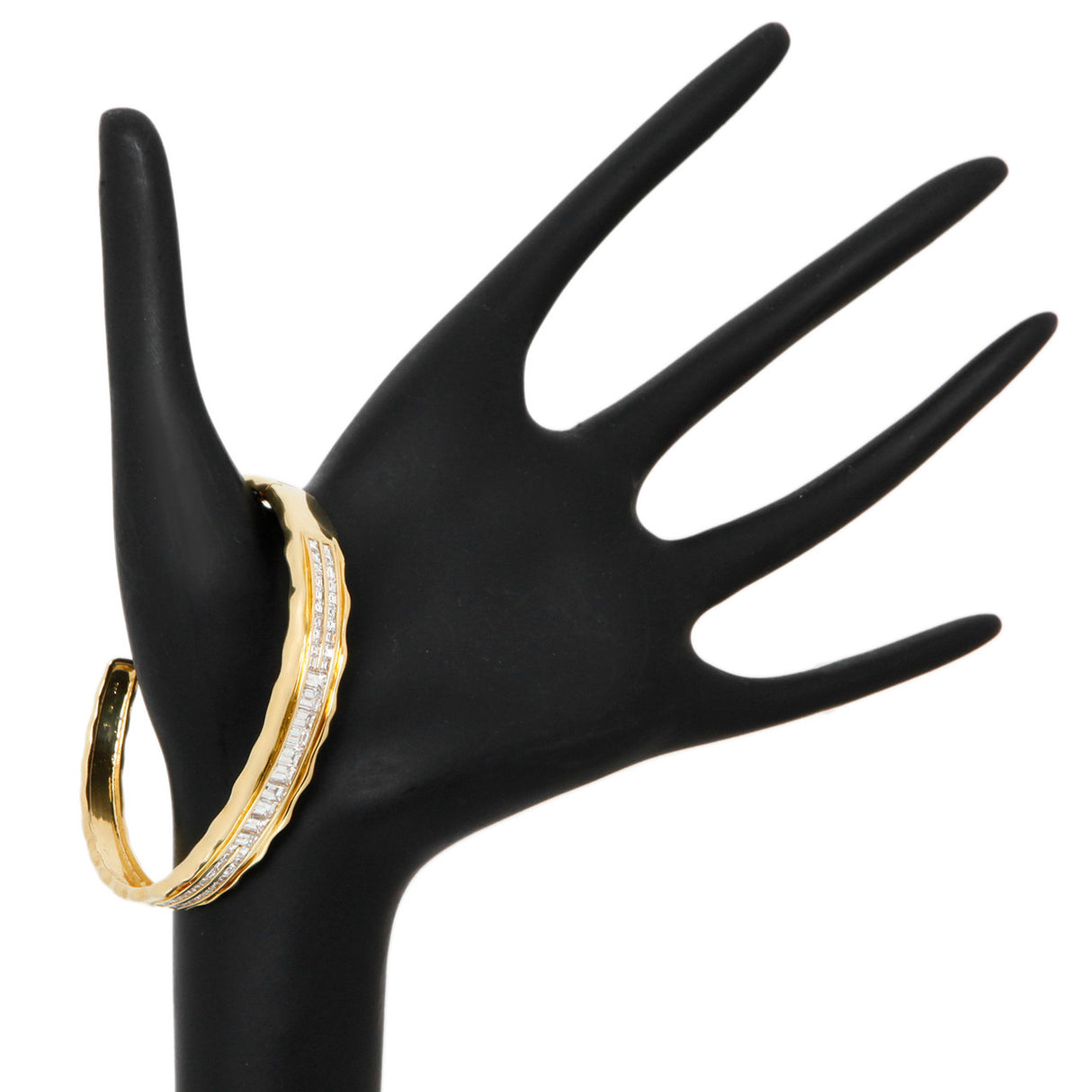 18K Yellow Gold 3.66 Carat Diamond Baguette Bracelet Fine Jewellery Modaselle