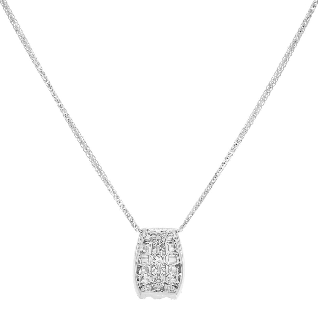 18K White Gold 2.56 Carat Diamond Pendant Fine Jewellery Modaselle