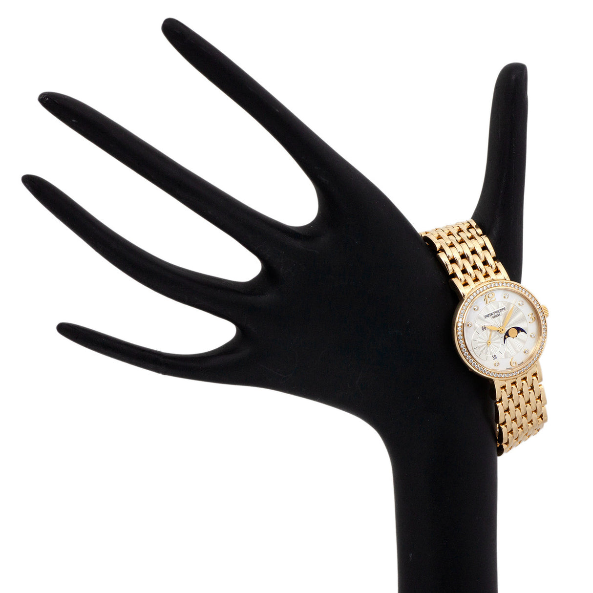 Patek Philippe 18K Yellow Gold & Diamond Calatrava Moonphase Ladies Watch 4958-1J Watches Patek Philippe