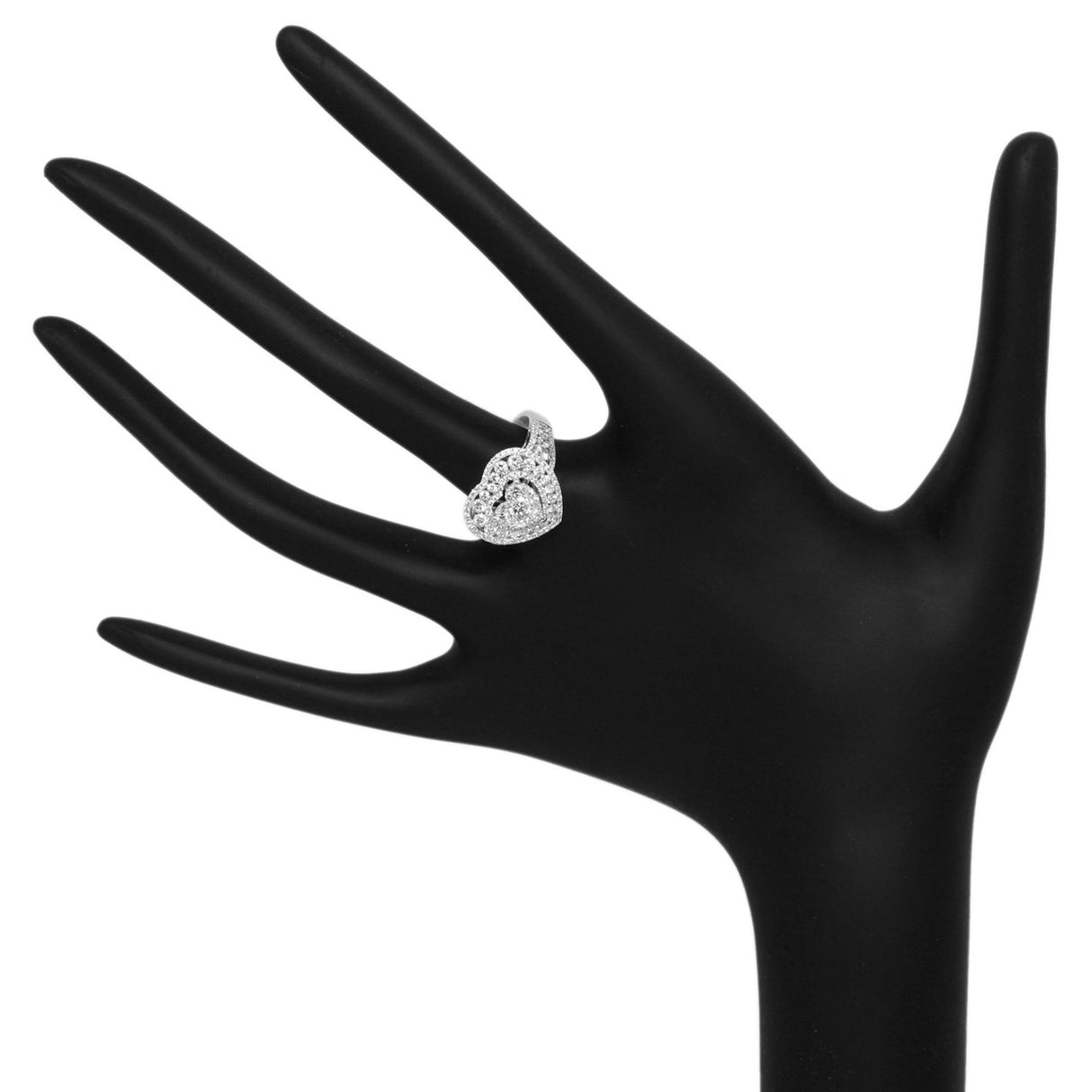 18K White Gold 1.35 Carat Diamond Heart Ring Fine Jewellery Modaselle