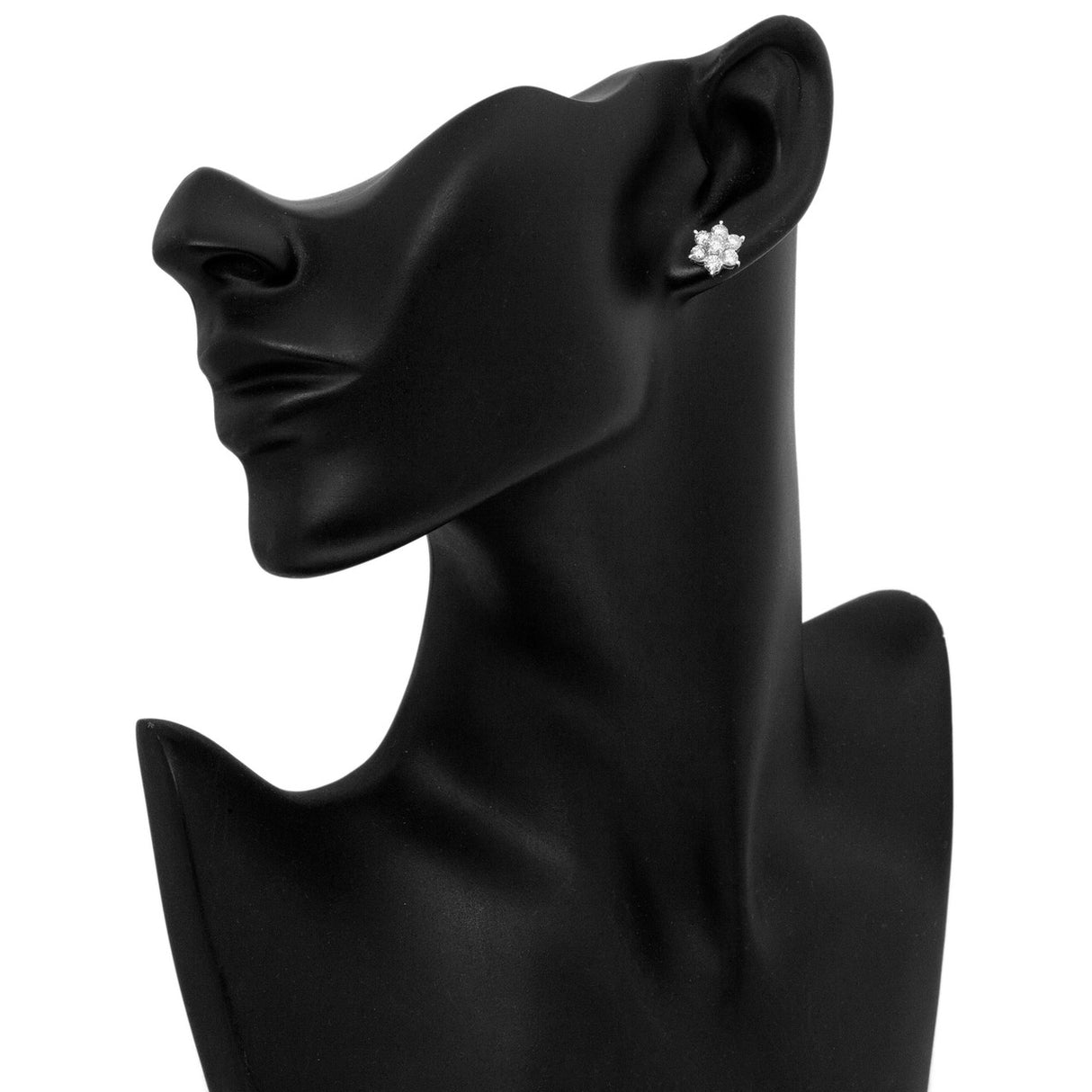 18K White Gold Diamond Blossom Earrings Fine Jewellery Modaselle