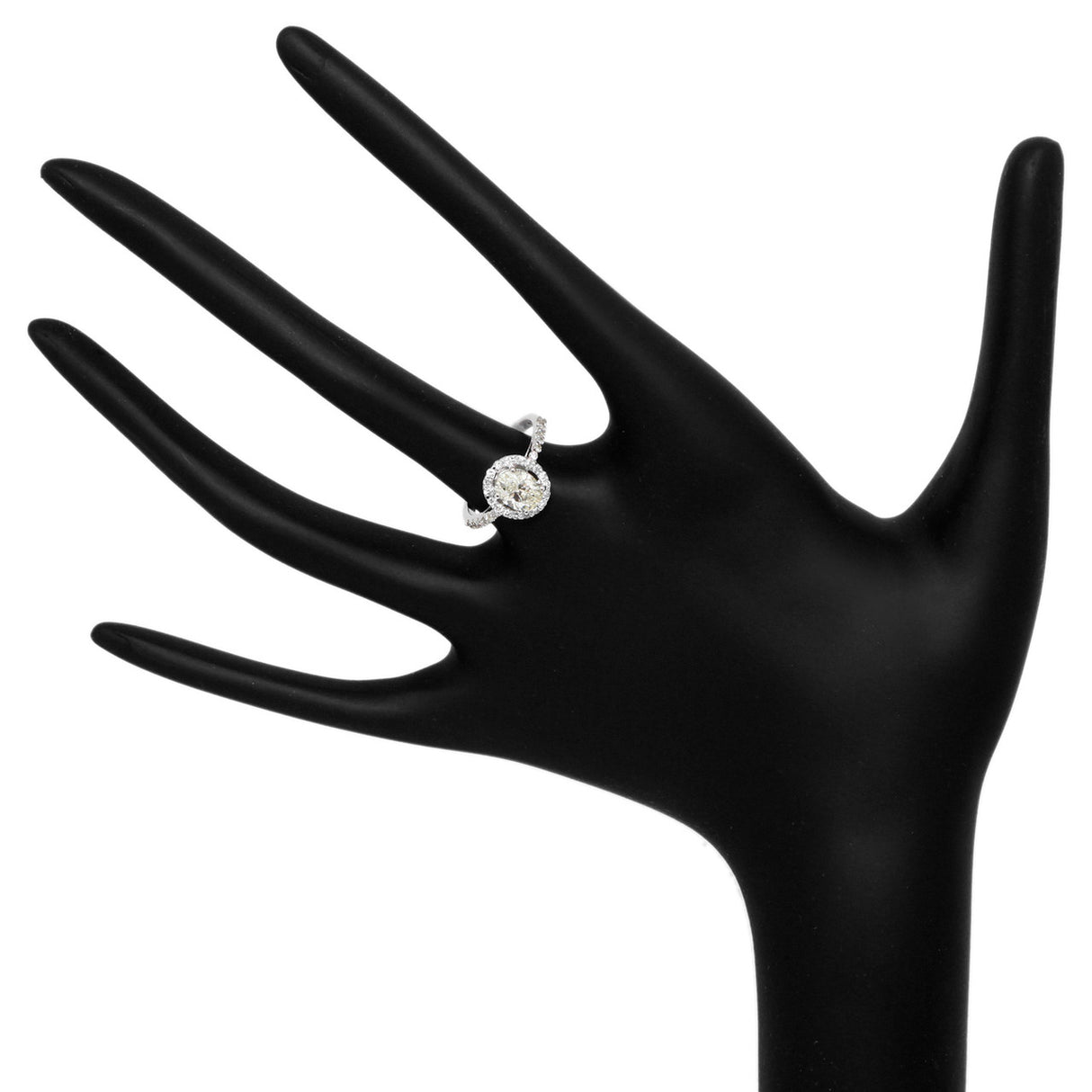 18K White Gold 1.05 Carat Oval Diamond Ring Fine Jewellery Modaselle