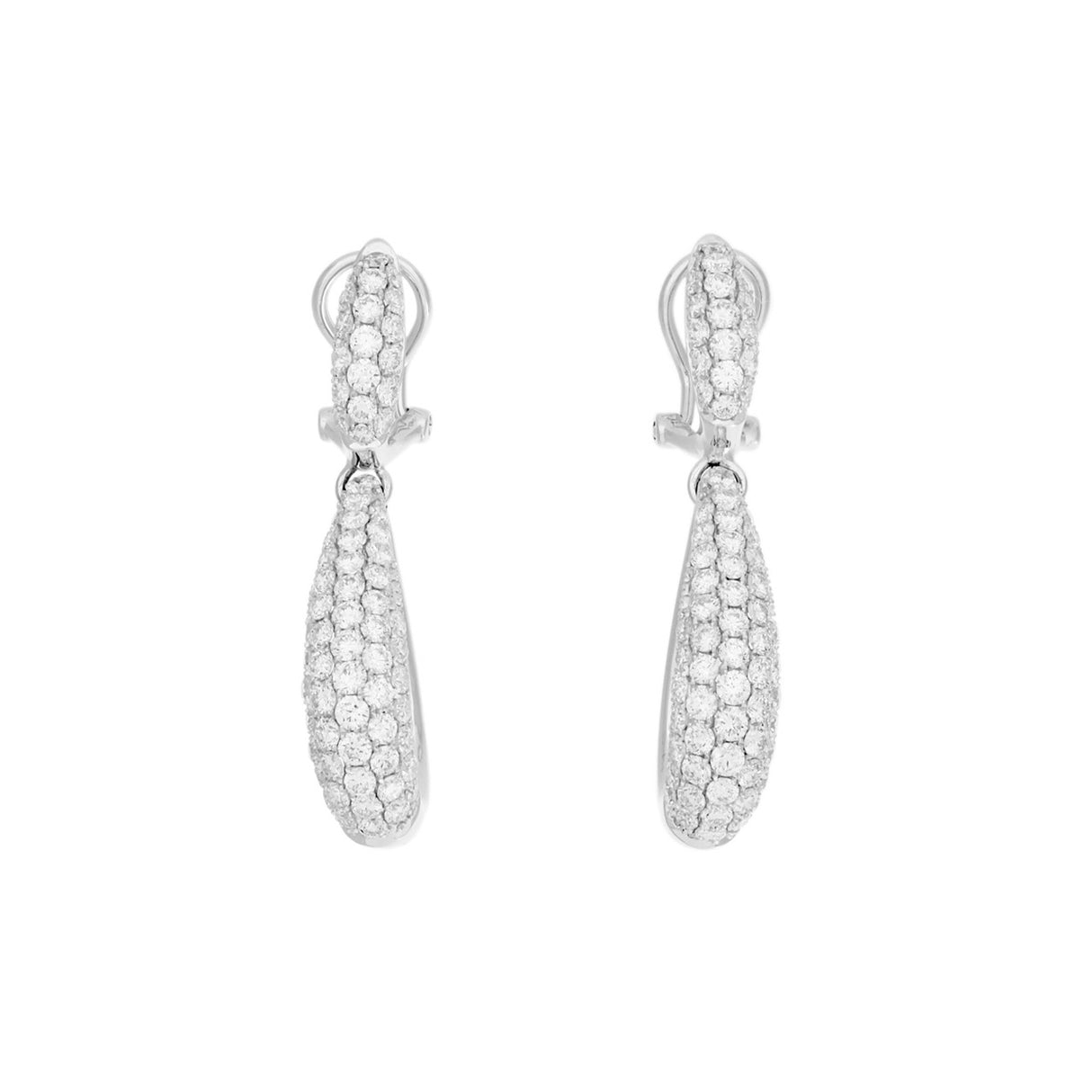 18K White Gold 2.00 Carat Diamond Drop Earrings Fine Jewellery Modaselle