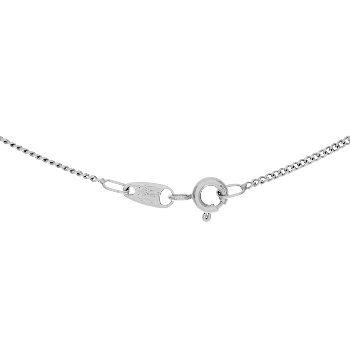 18K White Gold Diamond Pink Sapphire Pendant Necklace Fine Jewellery Modaselle