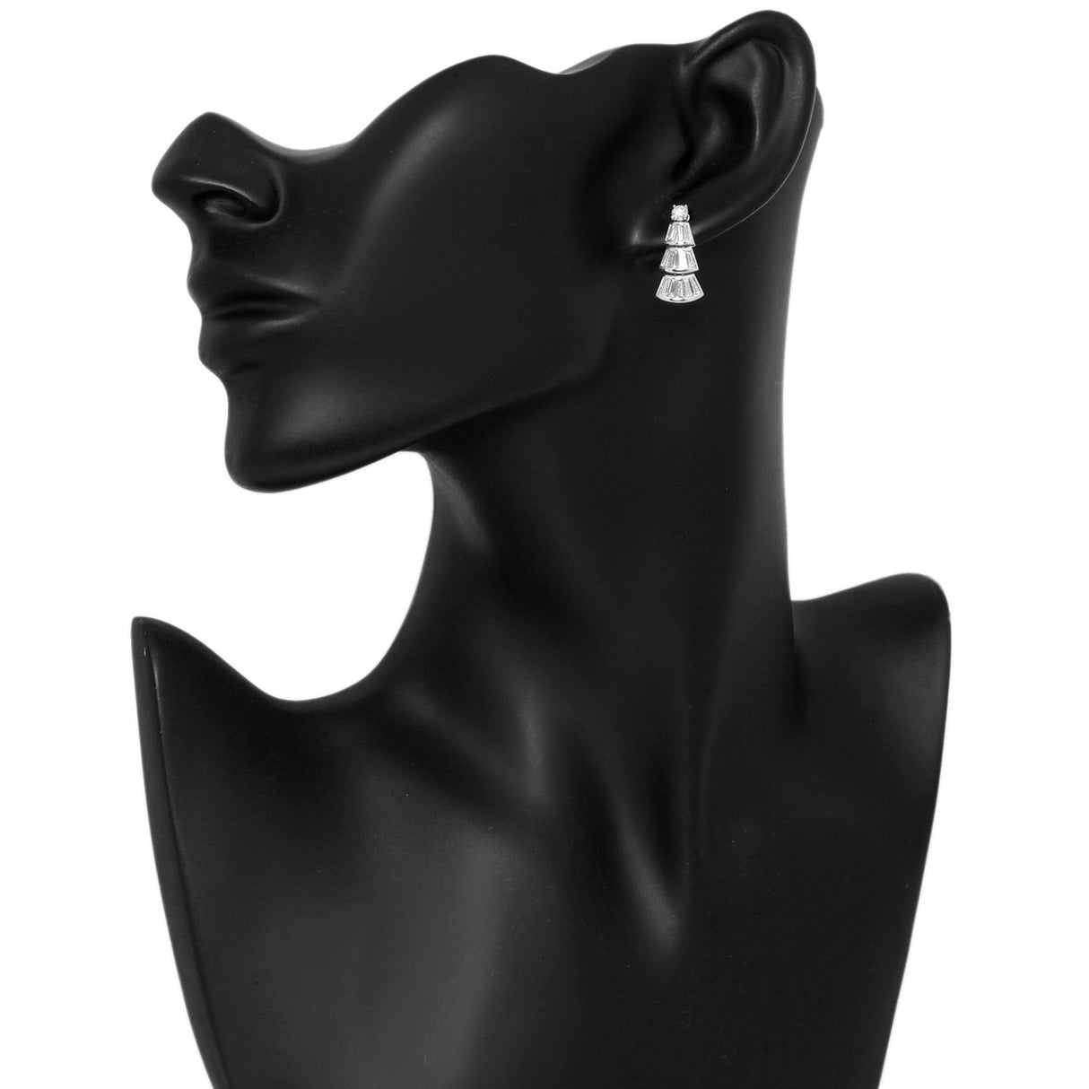 18K White Gold 2.02 Carat Diamond Earrings Fine Jewellery Modaselle