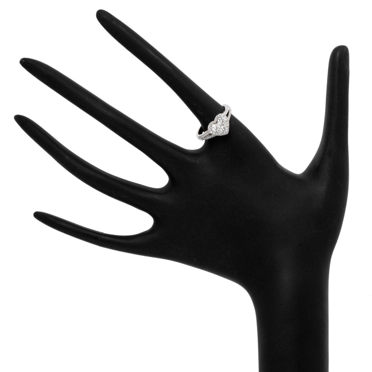 18K White Gold Diamond Heart Ring Fine Jewellery Modaselle