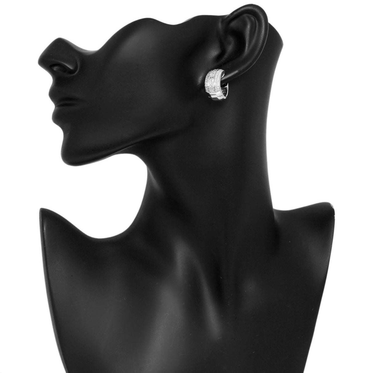 18K White Gold 2.06 Carat Diamond Earrings Fine Jewellery Modaselle