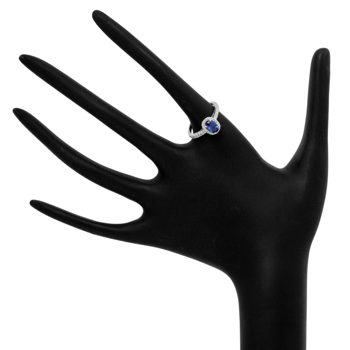 14K White Gold Sapphire Diamond Ring Fine Jewellery Modaselle