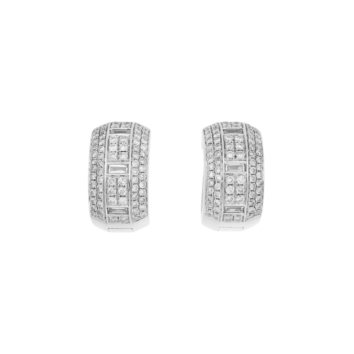 18K White Gold 2.06 Carat Diamond Earrings Fine Jewellery Modaselle