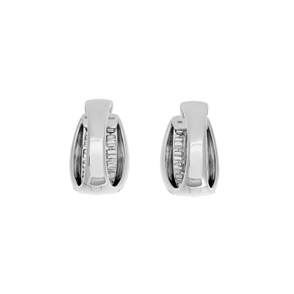 18K White Gold 3.66 Carat Diamond Earrings Fine Jewellery Modaselle