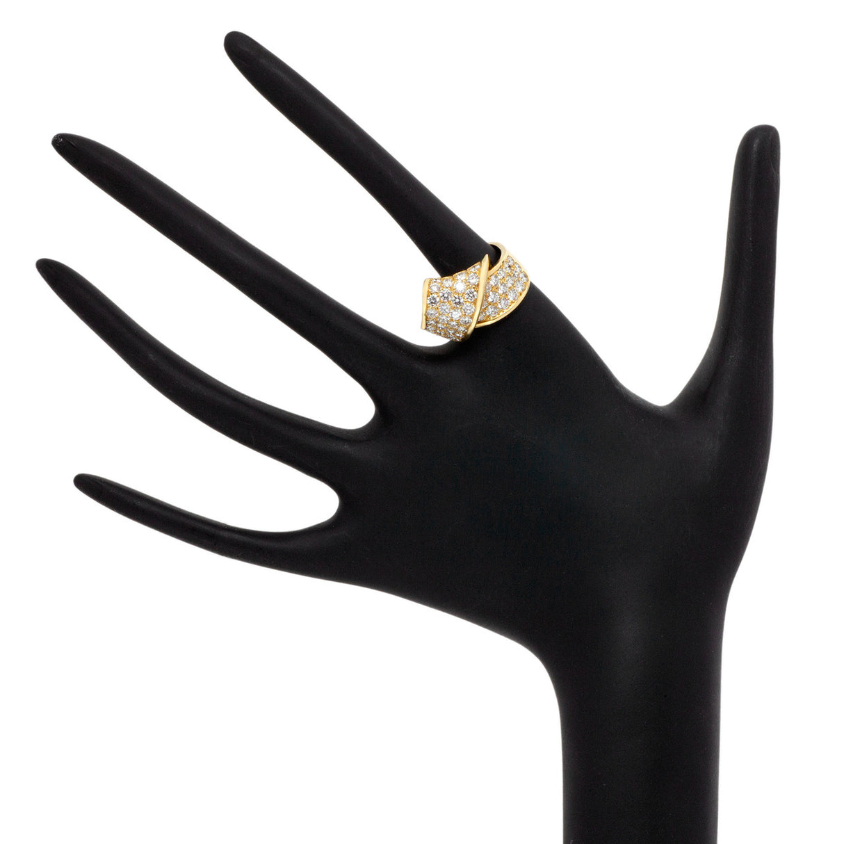 18K Gold 2.65 Carat Pave Diamond Ring Fine Jewellery Modaselle