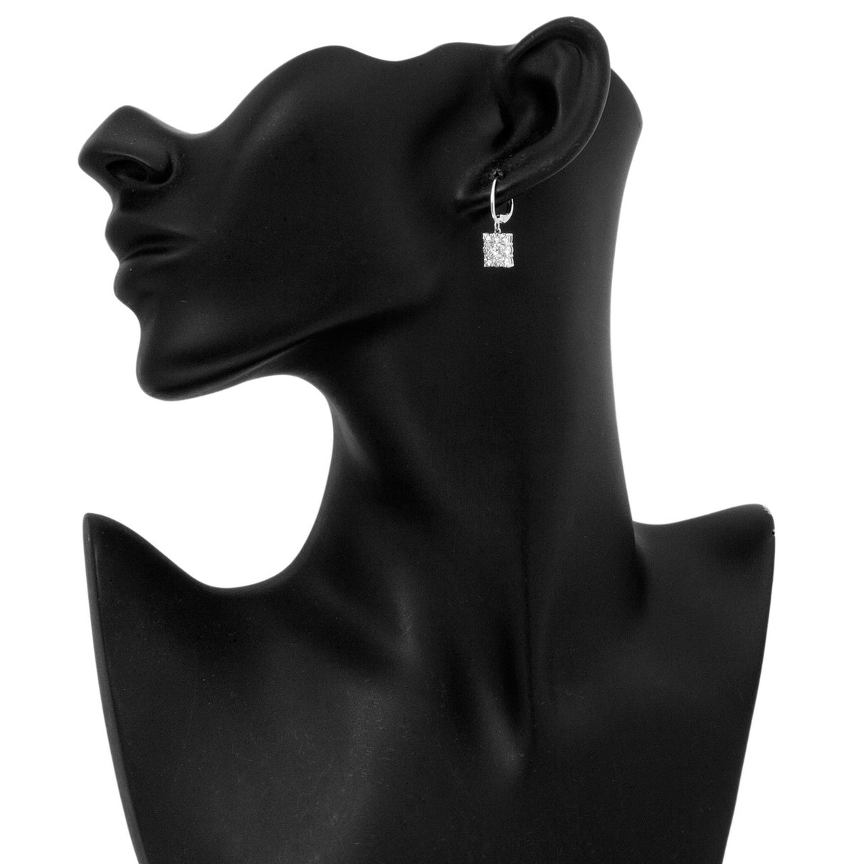 18K White Gold 2.20 Carat Diamond Drop Earrings Fine Jewellery Modaselle