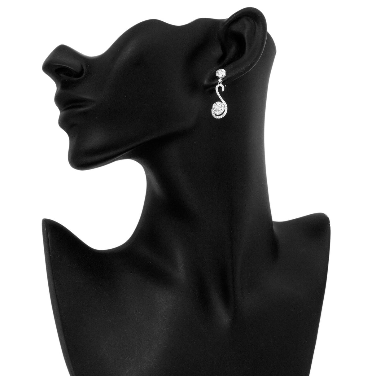 18K White Gold 2.38 Carat Diamond Drop Earrings Fine Jewellery Modaselle