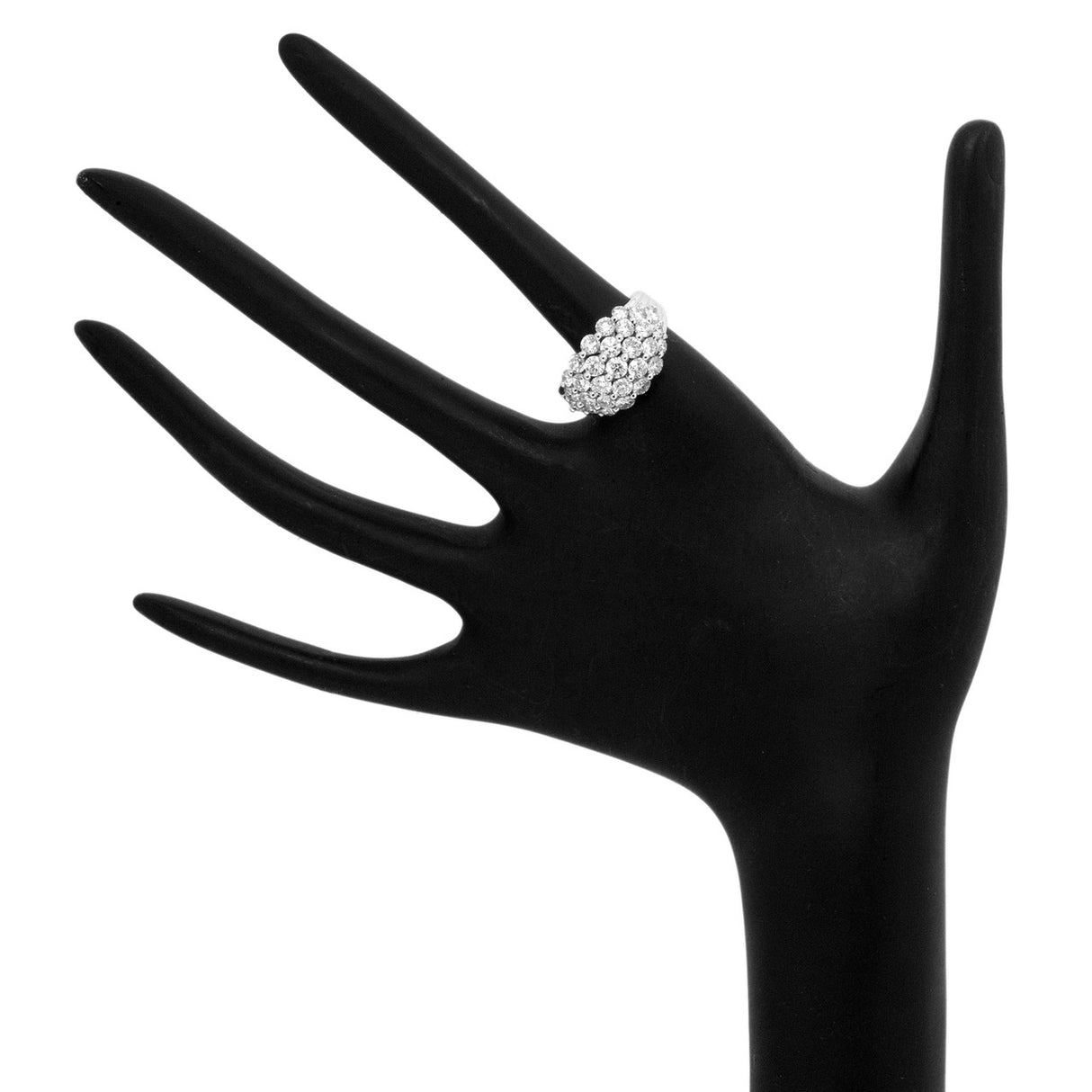 18K White Gold 3.07 Carat Diamond Cluster Ring Fine Jewellery Modaselle