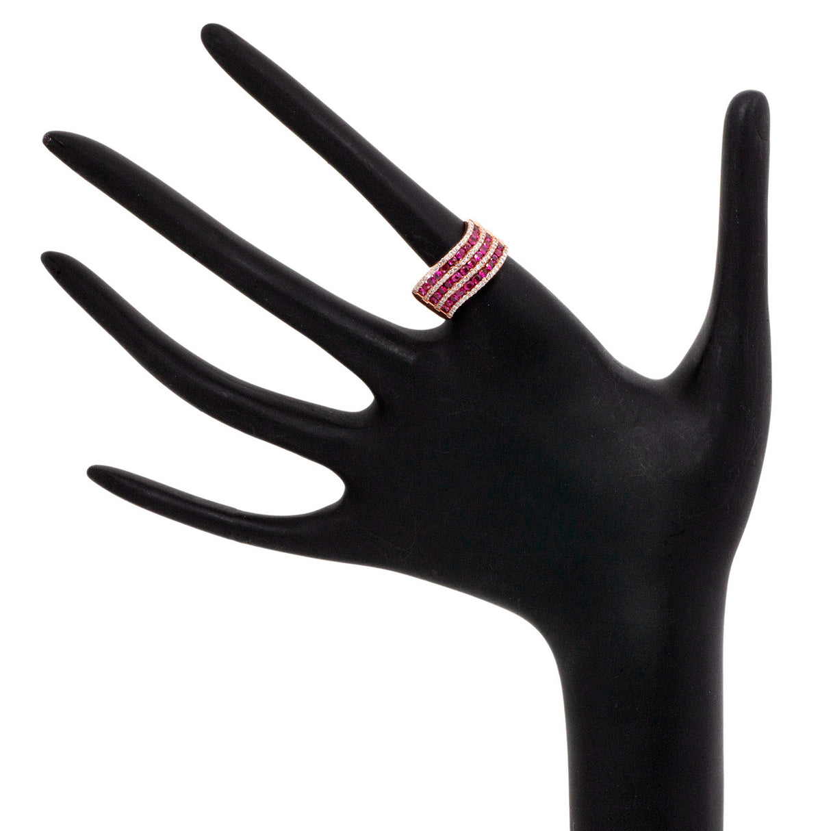 14K Rose Gold Pink Sapphire Diamond Ring Fine Jewellery Modaselle