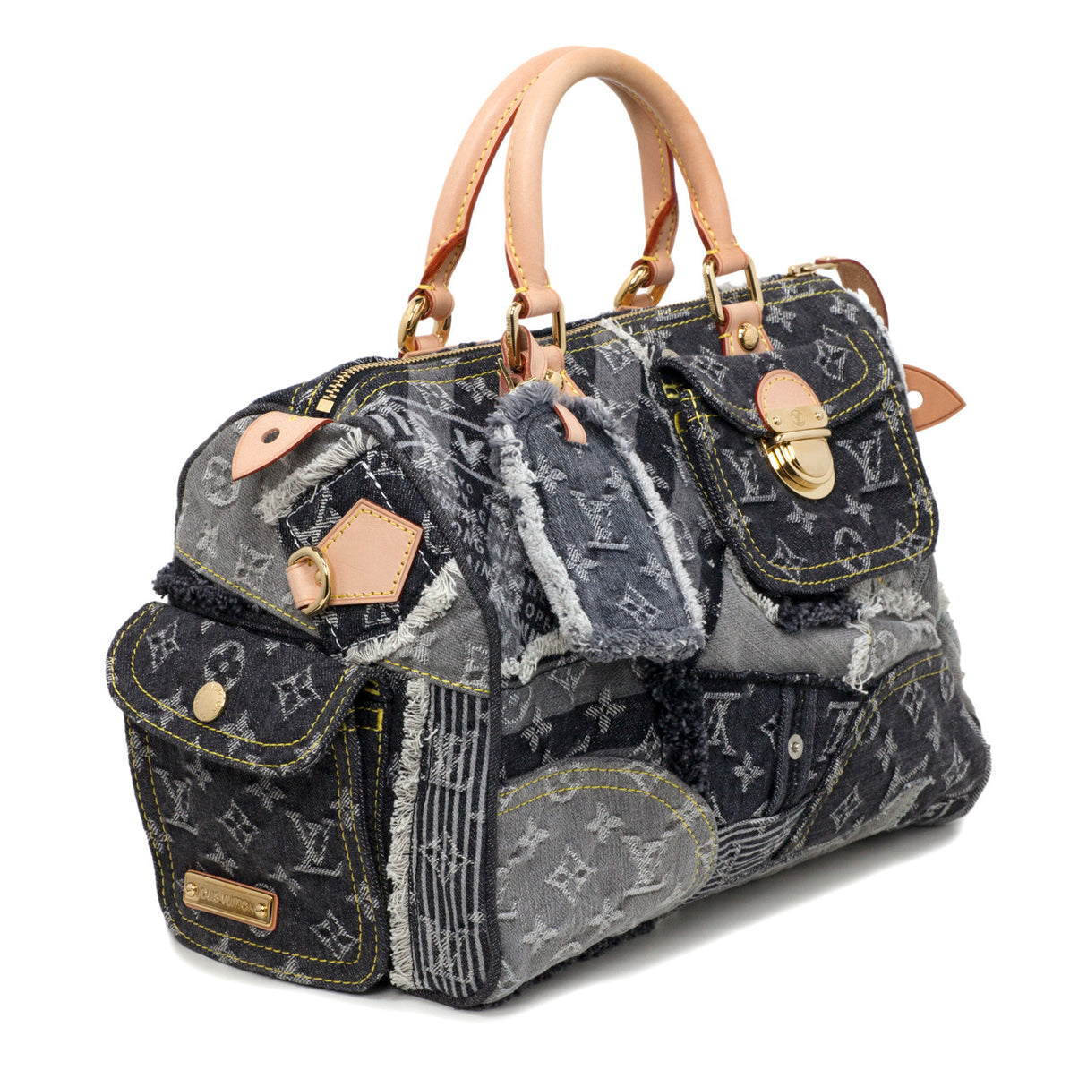 Louis Vuitton Denim Patchwork Speedy 30 Handbags Louis Vuitton