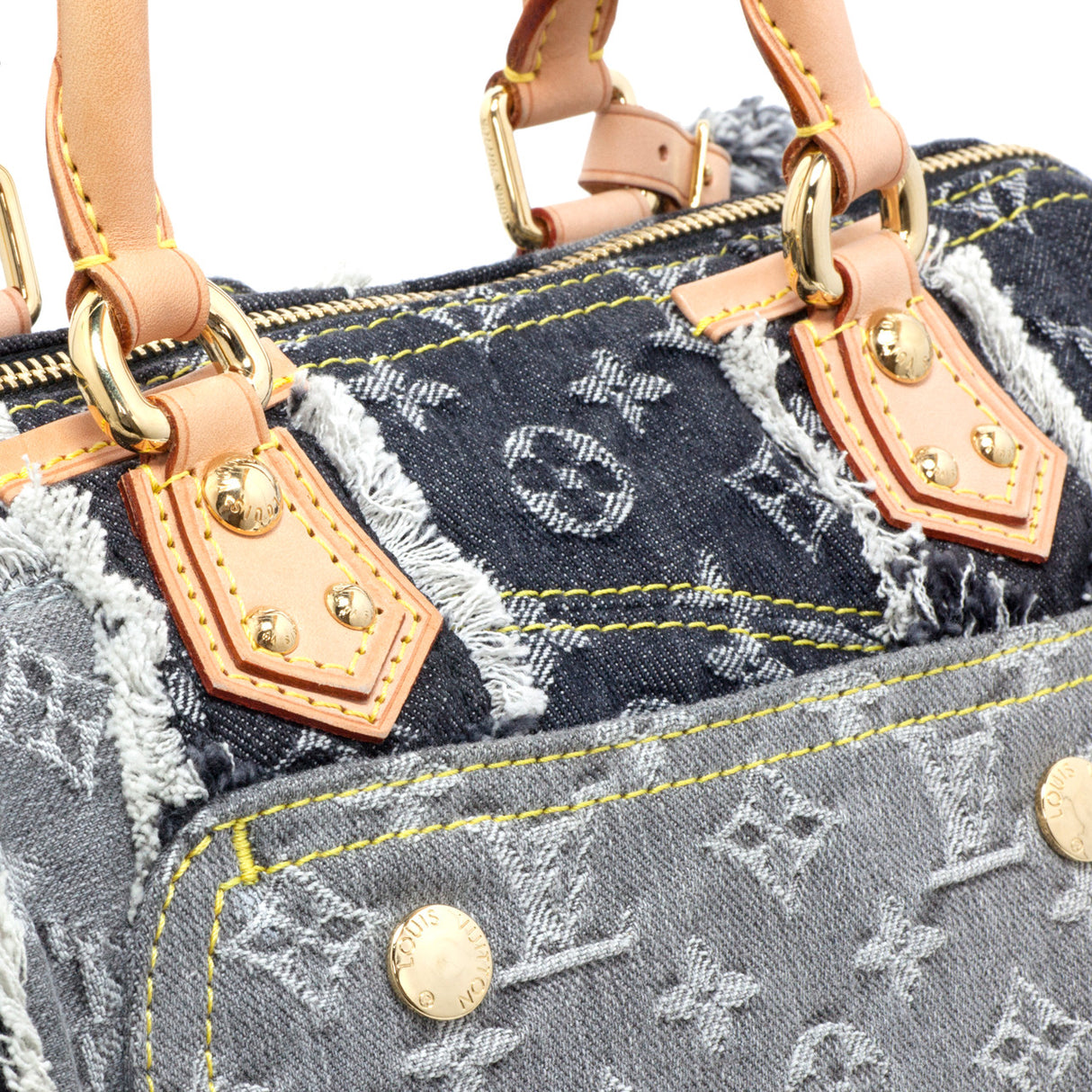 Louis Vuitton Denim Patchwork Speedy 30 Handbags Louis Vuitton