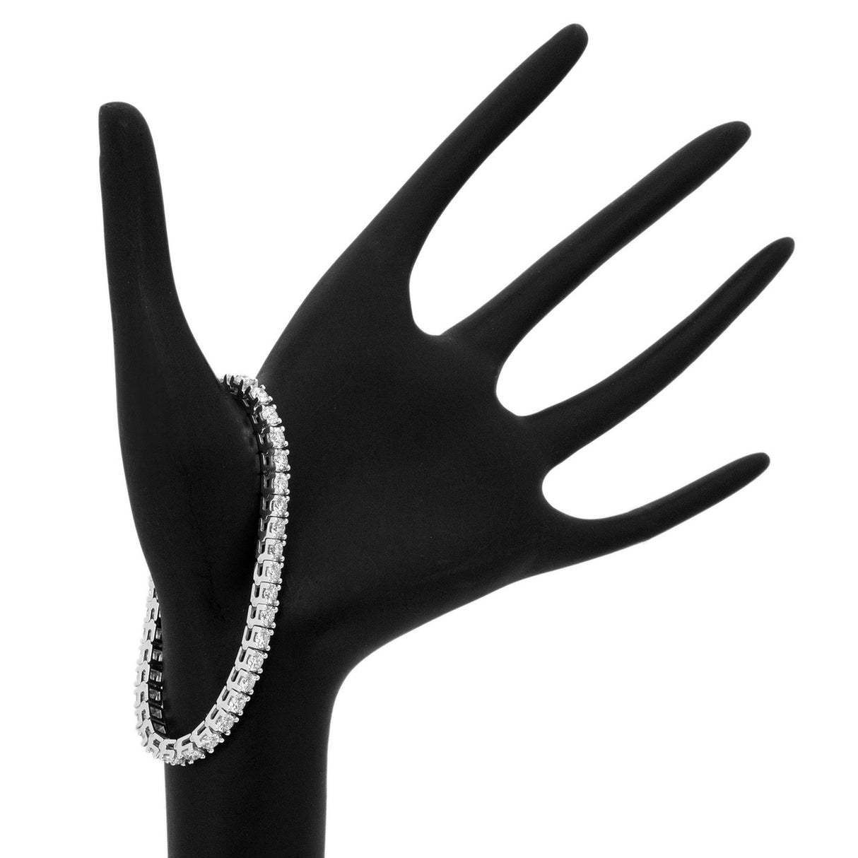 14K White Gold 8.18 Carat Diamond Tennis Bracelet Fine Jewellery Modaselle