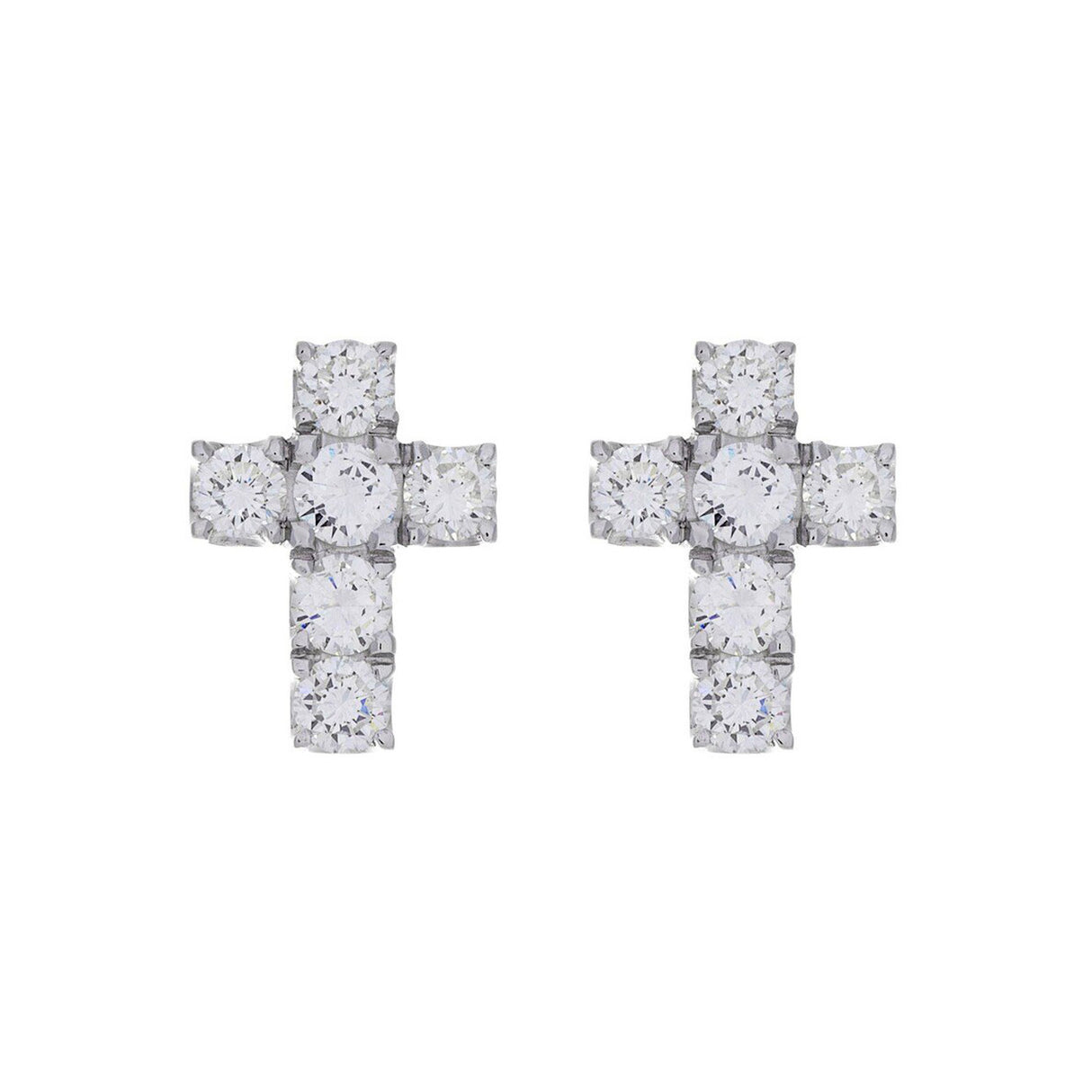 14K White Gold 2.50 Carat Diamond Earrings Fine Jewellery Modaselle