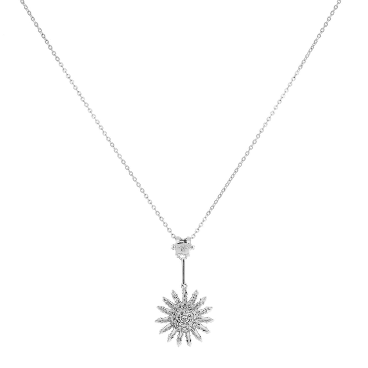 18K White Gold 0.83 Carat Diamond Pendant Necklace Fine Jewellery Modaselle