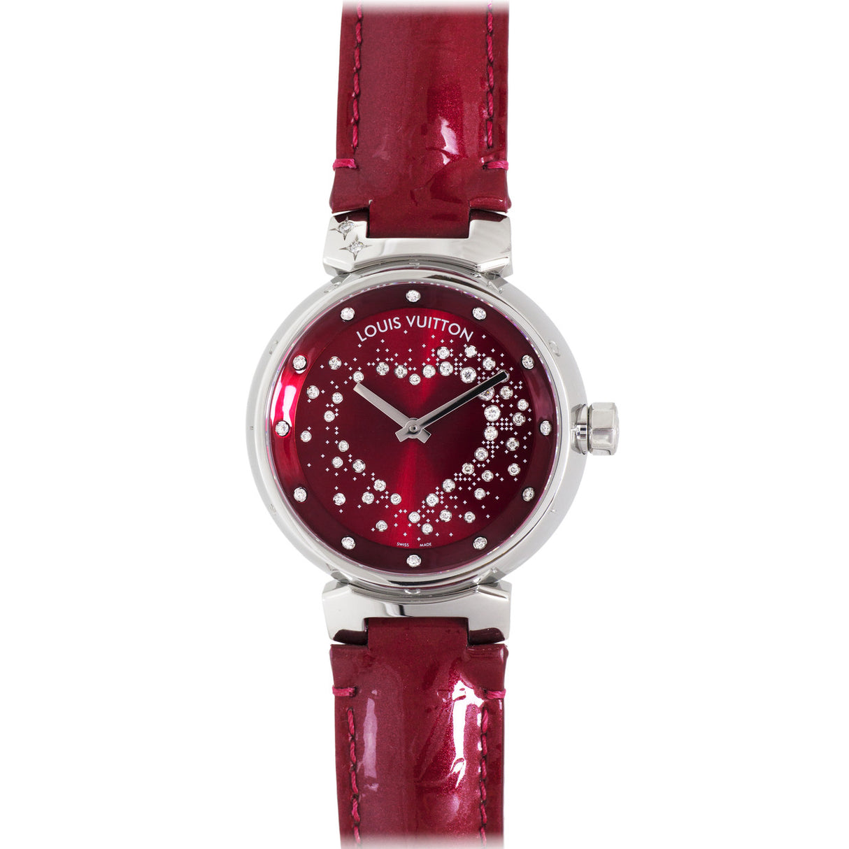 Louis Vuitton Stainless Steel & Diamond Tambour Attraction Ladies Watch Louis Vuitton