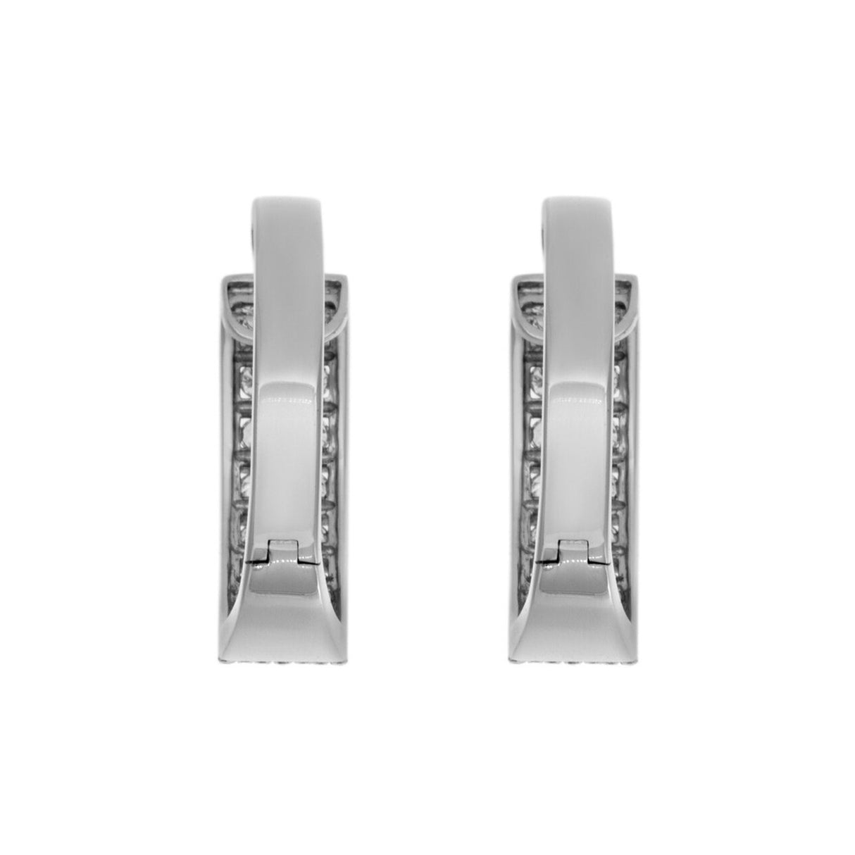 18K White Gold 1.54 Carat Diamond Hoop Earrings Fine Jewellery Modaselle