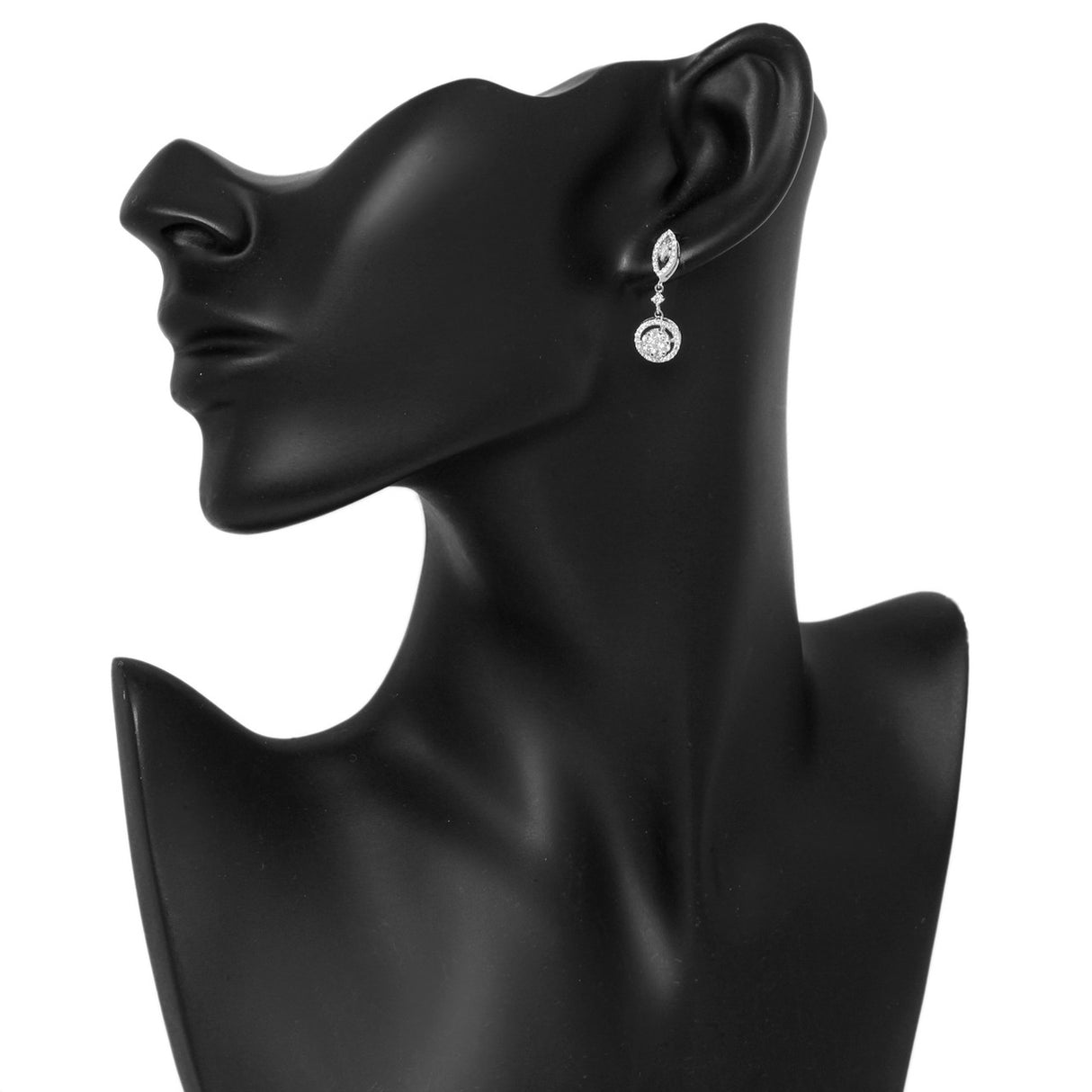 18K White Gold 0.82 Carat Diamond Drop Earrings Fine Jewellery Modaselle