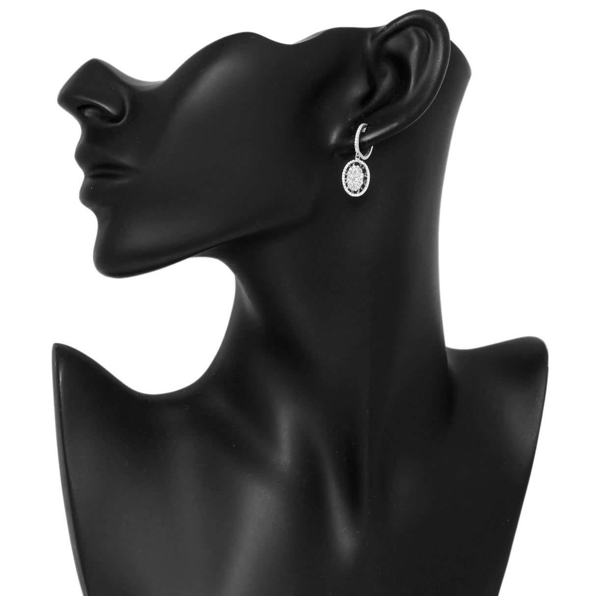 18K White Gold 1.22 Carat Diamond Drop Earrings Fine Jewellery Modaselle