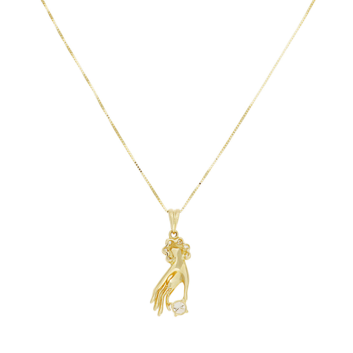 18K Yellow Gold 0.24 Carat Diamond Pendant Necklace Fine Jewellery Modaselle