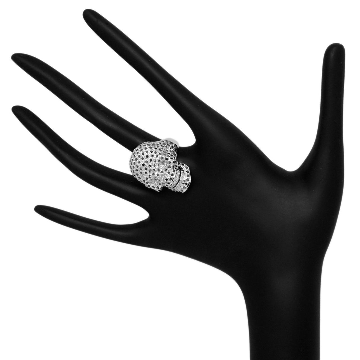 14K White Gold Black Diamond Skull Ring Fine Jewellery Modaselle