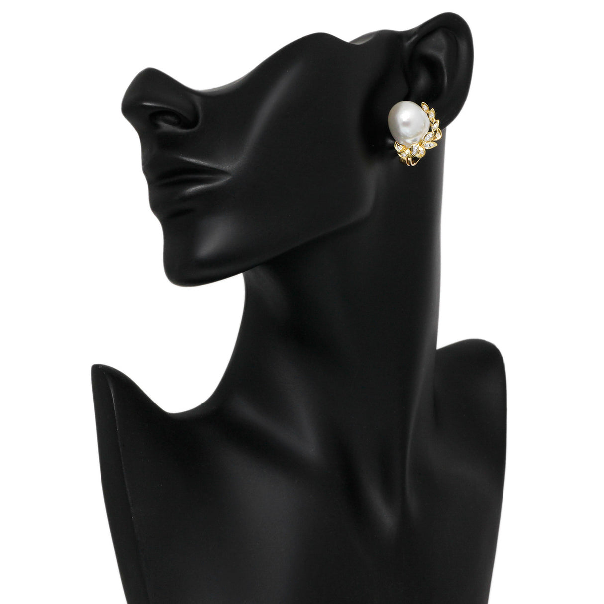 18K Yellow Gold South Sea Pearl 0.28 Carat Diamond Earrings Fine Jewellery Modaselle